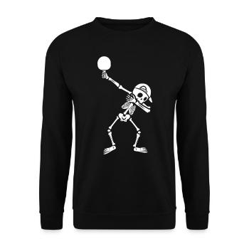 Table tennis player Dabbing skeleton Table tennis - Unisex Sweatshirt - black - Front - Alina (178cm) & Michal (187cm)