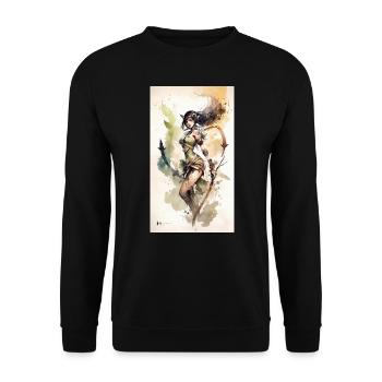 Amazonas Elfe - Unisex Pullover - Schwarz - Vorne - Alina (178cm) & Michal (187cm)