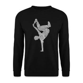 Breakdance Danse Breakdance Empreinte digitale - Sweat-shirt Unisexe - noir - Devant - Alina (178cm) & Michal (187cm)