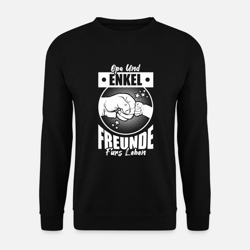 Opa und Enkel - Unisex Pullover - Schwarz