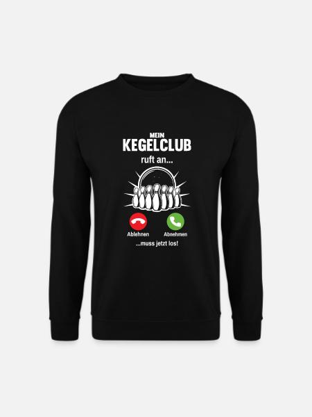 Kegeln Kegelclub Ruft An Kegel - Unisex Pullover - Schwarz