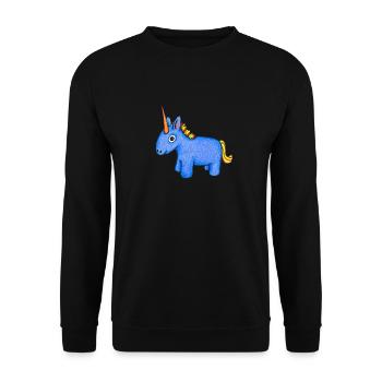 Dessin de câlin de licorne - Sweat-shirt Unisexe - noir - Devant - Alina (178cm) & Michal (187cm)