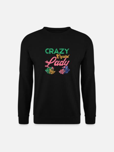 Verrückte Kristall-Dame - Unisex Pullover - Schwarz