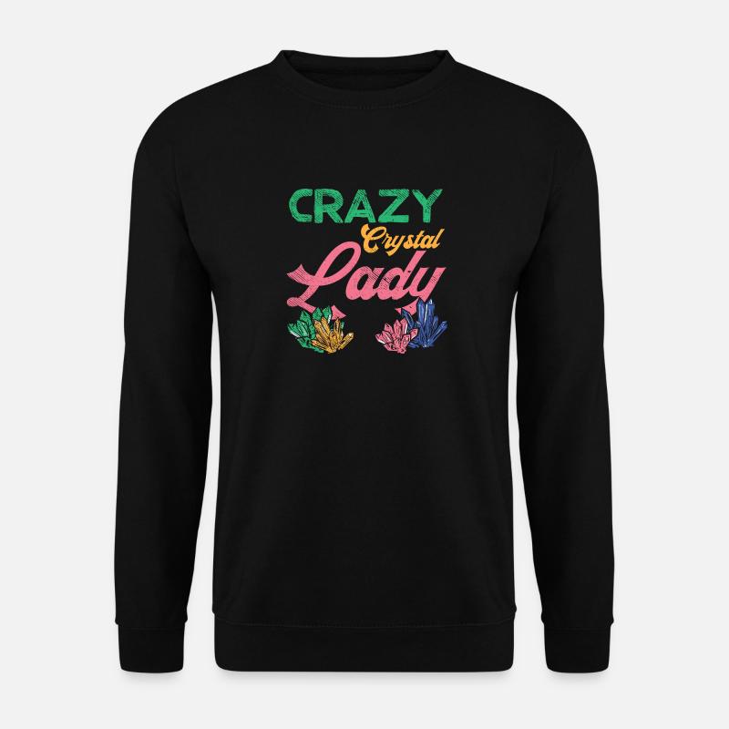 Verrückte Kristall-Dame - Unisex Pullover - Schwarz