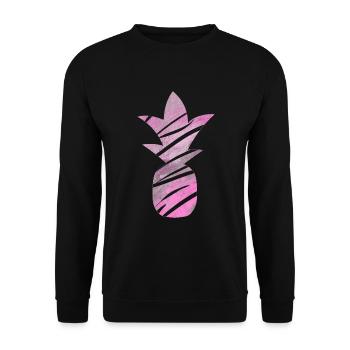 DIES DAS ANANAS - Unisex Pullover - Schwarz - Vorne - Alina (178cm) & Michal (187cm)