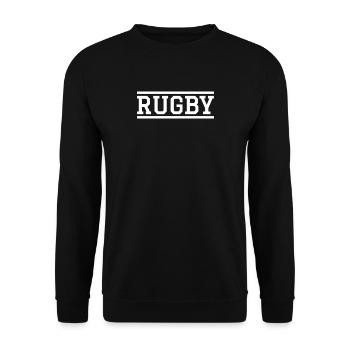 RUGBY - Unisex Pullover - Schwarz - Vorne - Alina (178cm) & Michal (187cm)