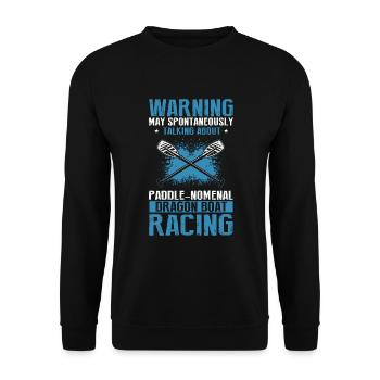 Dragon boating theme for dragon boat paddling - Unisex Sweatshirt - black - Front - Alina (178cm) & Michal (187cm)