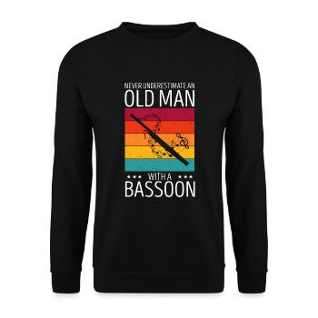 Fagottrohr für Fagottist und Fagottorchester - Unisex Pullover - Schwarz - Vorne - Alina (178cm) & Michal (187cm)