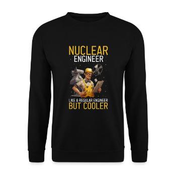 Kernenergie Spruch für Kernenergie - Unisex Pullover - Schwarz - Vorne - Alina (178cm) & Michal (187cm)
