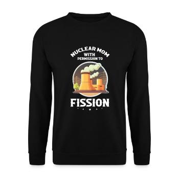 Kernenergie Spruch für Kernenergie - Unisex Pullover - Schwarz - Vorne - Alina (178cm) & Michal (187cm)