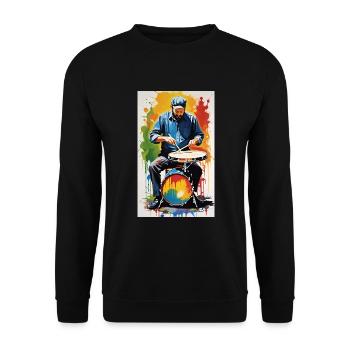 Percussion - Unisex Sweatshirt - black - Front - Alina (178cm) & Michal (187cm)