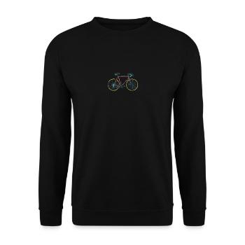 Rennrad Triathlon Radsport Fahrrad Bike Geschenk - Unisex Pullover - Schwarz - Vorne - Alina (178cm) & Michal (187cm)