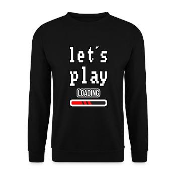 Let ́s play - Unisex Sweatshirt - black - Front - Alina (178cm) & Michal (187cm)