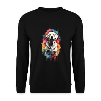 Labrador Retriever - Unisex Sweatshirt - black - Front - Alina (178cm) & Michal (187cm)