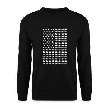 Sport Us Flag Ice Hockey - Unisex Pullover - Schwarz - Vorne - Alina (178cm) & Michal (187cm)