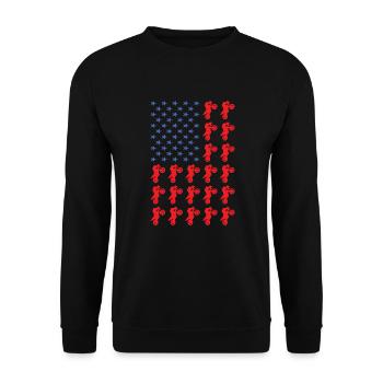 Sport Us Flag Motocross - Sweat-shirt Unisexe - noir - Devant - Alina (178cm) & Michal (187cm)