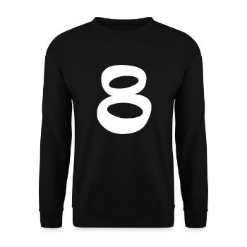 8 - Unisex Sweatshirt - black - Front - Alina (178cm) & Michal (187cm)