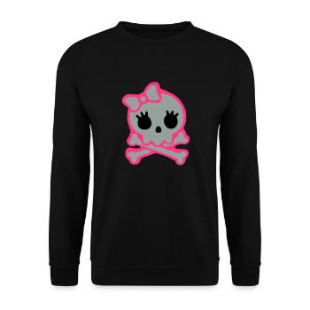 skull - Unisex Pullover - Schwarz - Vorne - Alina (178cm) & Michal (187cm)