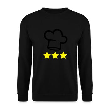 Chef's hat cook 3 stars - Unisex Sweatshirt - black - Front - Alina (178cm) & Michal (187cm)