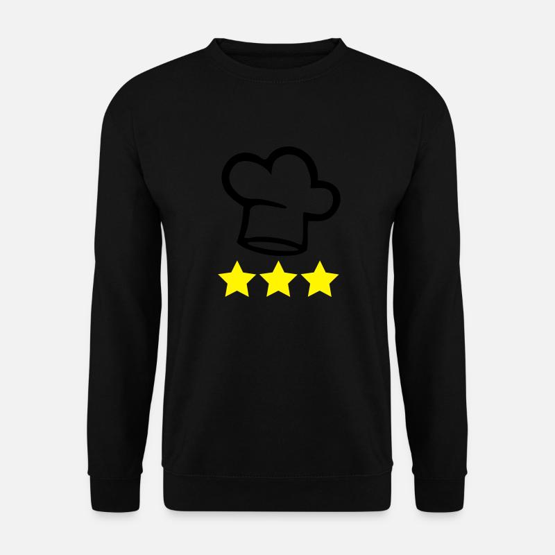Chef's hat cook 3 stars - Unisex Sweatshirt - black
