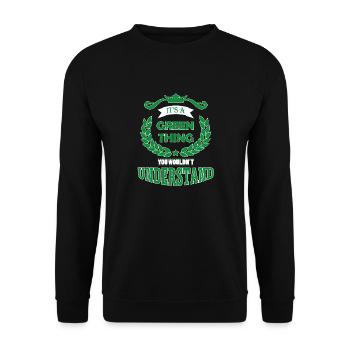 its a green thing - Unisex Pullover - Schwarz - Vorne - Alina (178cm) & Michal (187cm)