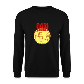 diables rouges - Sweat-shirt Unisexe - noir - Devant - Alina (178cm) & Michal (187cm)