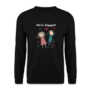 We Are Engaged - Unisex Sweatshirt - black - Front - Alina (178cm) & Michal (187cm)