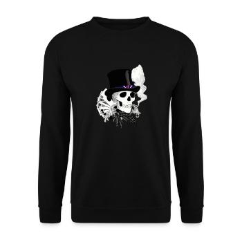 skull England - Unisex Sweatshirt - black - Front - Alina (178cm) & Michal (187cm)
