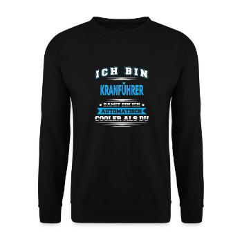 KRANFÜHRER - Unisex Pullover - Schwarz - Vorne - Alina (178cm) & Michal (187cm)
