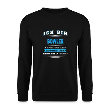 BOWLER - Unisex Pullover - Schwarz - Vorne - Alina (178cm) & Michal (187cm)