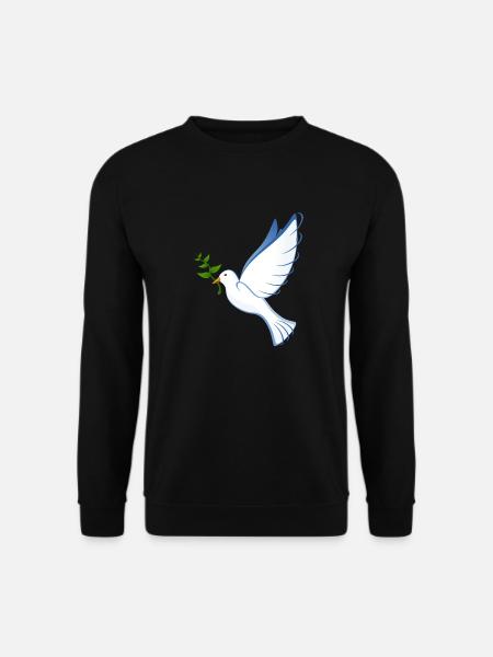 Wunderschöne weisse Taube - Unisex Pullover - Schwarz