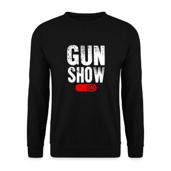 Gun Show Mode ON - Sweat-shirt Unisexe - noir - Devant - Alina (178cm) & Michal (187cm)