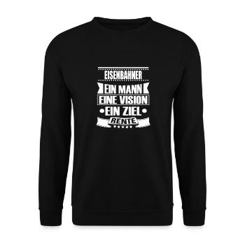 EISENBAHNER - Unisex Pullover - Schwarz - Vorne - Alina (178cm) & Michal (187cm)
