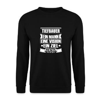 TIEFBAUER - Unisex Pullover - Schwarz - Vorne - Alina (178cm) & Michal (187cm)