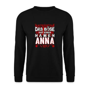 ANNA - Böse - Unisex Pullover - Schwarz - Vorne - Alina (178cm) & Michal (187cm)