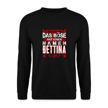 BETTINA - Böse - Unisex Pullover - Schwarz - Vorne - Alina (178cm) & Michal (187cm)