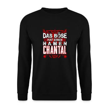 CHANTAL - Böse - Unisex Pullover - Schwarz - Vorne - Alina (178cm) & Michal (187cm)
