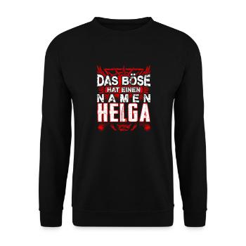 HELGA - Böse - Unisex Pullover - Schwarz - Vorne - Alina (178cm) & Michal (187cm)