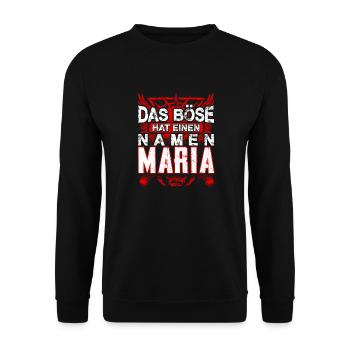 MARIA - böse - Unisex Pullover - Schwarz - Vorne - Alina (178cm) & Michal (187cm)