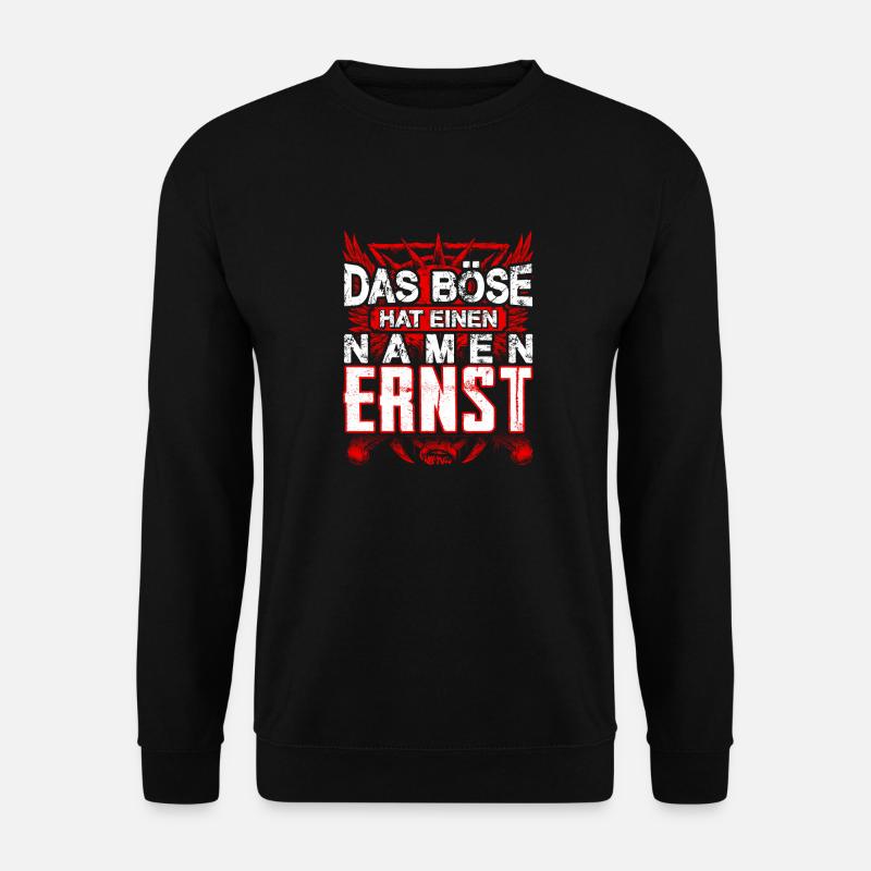 ERNST - Name - Unisex Pullover - Schwarz