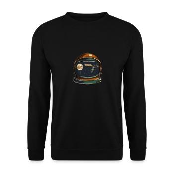 Atronauts helmet - Unisex Sweatshirt - black - Front - Alina (178cm) & Michal (187cm)