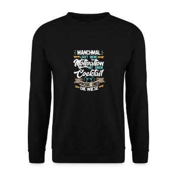 Motivation - Unisex Pullover - Schwarz - Vorne - Alina (178cm) & Michal (187cm)