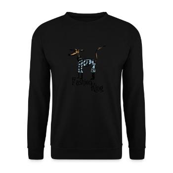 fashion king - Unisex Sweatshirt - black - Front - Alina (178cm) & Michal (187cm)
