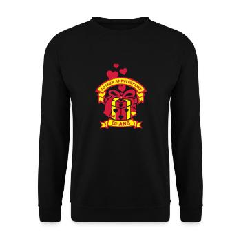 30 ans anniversaire cadeau paquet joyeux - Sweat-shirt Unisexe - noir - Devant - Alina (178cm) & Michal (187cm)