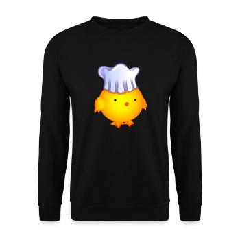 poussin cuisinier.png - Sweat-shirt Unisexe - noir - Devant - Alina (178cm) & Michal (187cm)