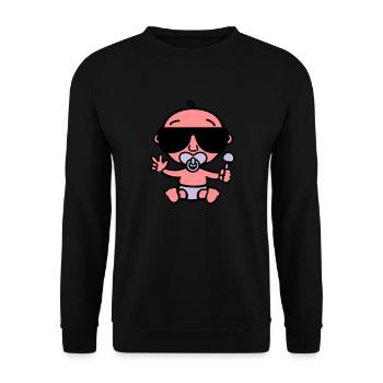 Cool Baby - Unisex Sweatshirt - black - Front - Alina (178cm) & Michal (187cm)