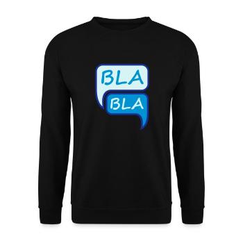 Bla Bla Design - Unisex Pullover - Schwarz - Vorne - Alina (178cm) & Michal (187cm)