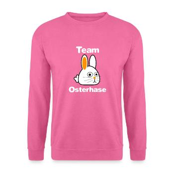 Team Osterhase - Ostern - Osterfeiertage - Hase - Unisex Pullover - Pink - Vorne