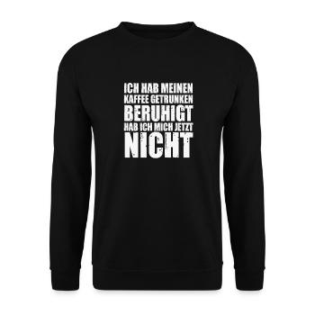 Nicht Beruhigt - Unisex Pullover - Schwarz - Vorne - Alina (178cm) & Michal (187cm)
