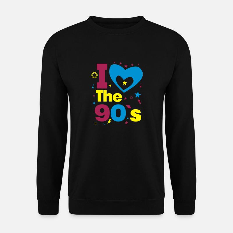 i love 90 - Unisex Pullover - Schwarz